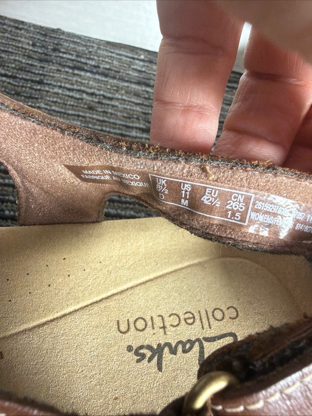 Clarks Womens Brown Leather Laurieann Kay Slingback T-Strap Sandal Size 11 - Picture 7 of 7